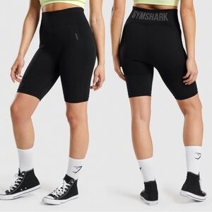 Gymshark Black High-Waist Bike Shorts